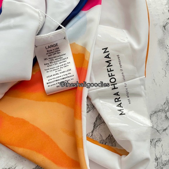 MARA HOFFMAN Idalia One Piece Swimsuit Floral Petal Print - Picture 9 of 9